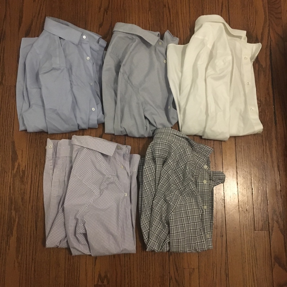 5 Banana republic slim dress shirts medium